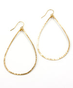 Olivia Large Teardrop Earrings 2.5" | Gold