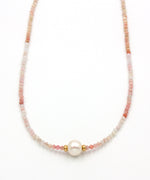 Adria Pearl Ombre Necklace | Pink Opal