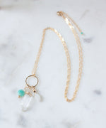 Gia Crystal Charm Necklace