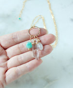 Gia Crystal Charm Necklace
