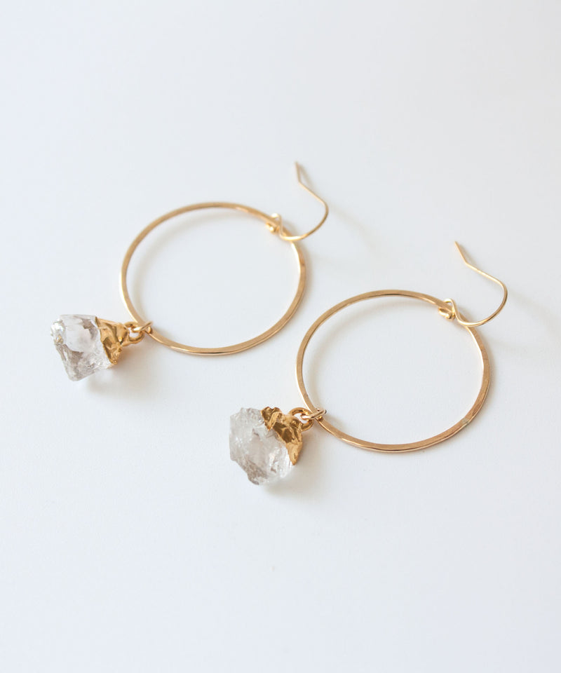 Gia Crystal Hoop Earrings