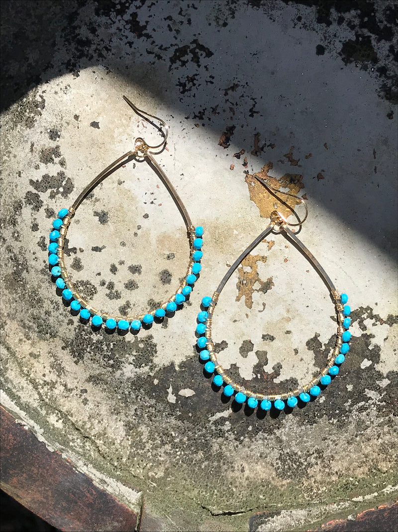 Sirena Teardrop Earrings | Turquoise