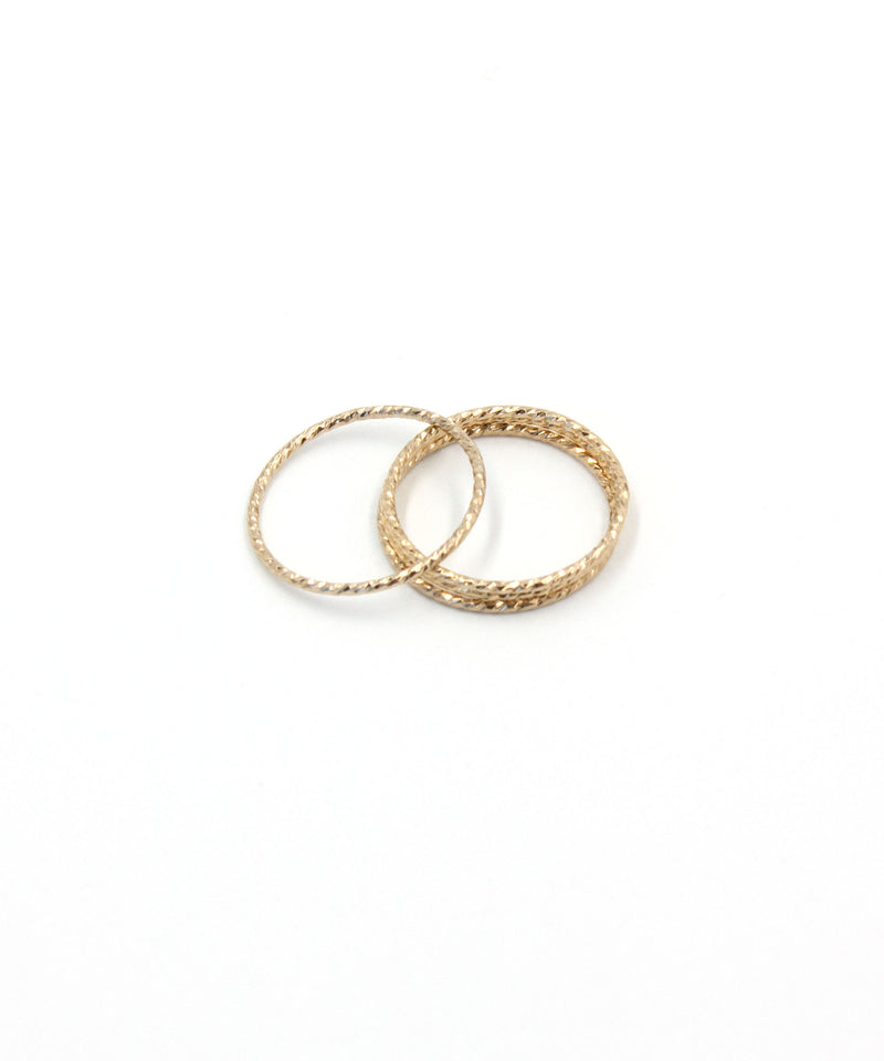 Gold Sparkle Stack Ring
