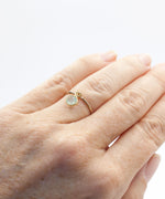 Gold Gemstone Drop Ring