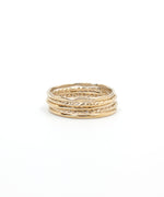 Faceted Gold Stack Ring