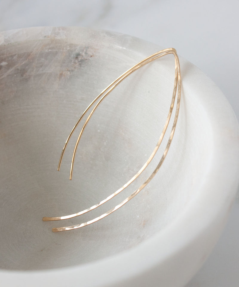 Alex Arc Threader Earrings | Gold