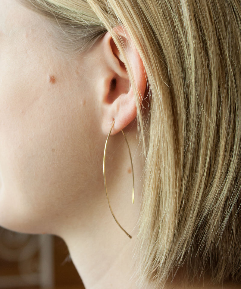 Alex Arc Threader Earrings | Gold