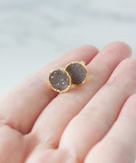 Rey Druzy Stud Earrings | Mist