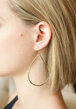 Olivia Large Teardrop Earrings 2.5" | Gold