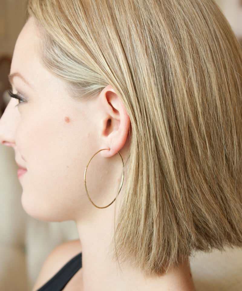 Olivia Medium Hoop Earrings 1.75"