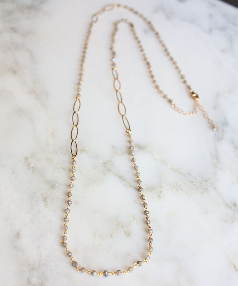 Kate Layering Necklace | Labradorite