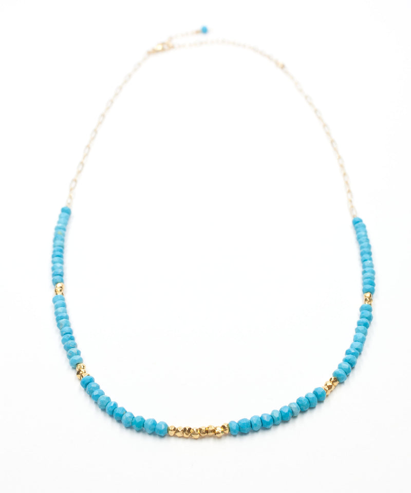 Lyra Banded Gemstone Necklace | Turquoisei