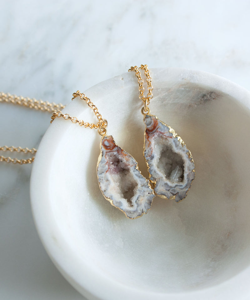 Jane Geode Pendant Necklace | Dark