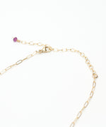 Lyra Banded Gemstone Necklace | Garnet