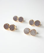 Rey Druzy Stud Earrings | Mist