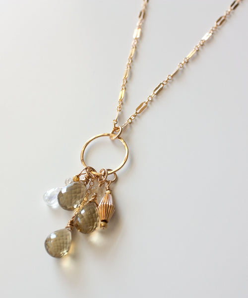 Genevieve Gemstone Cascade Necklace
