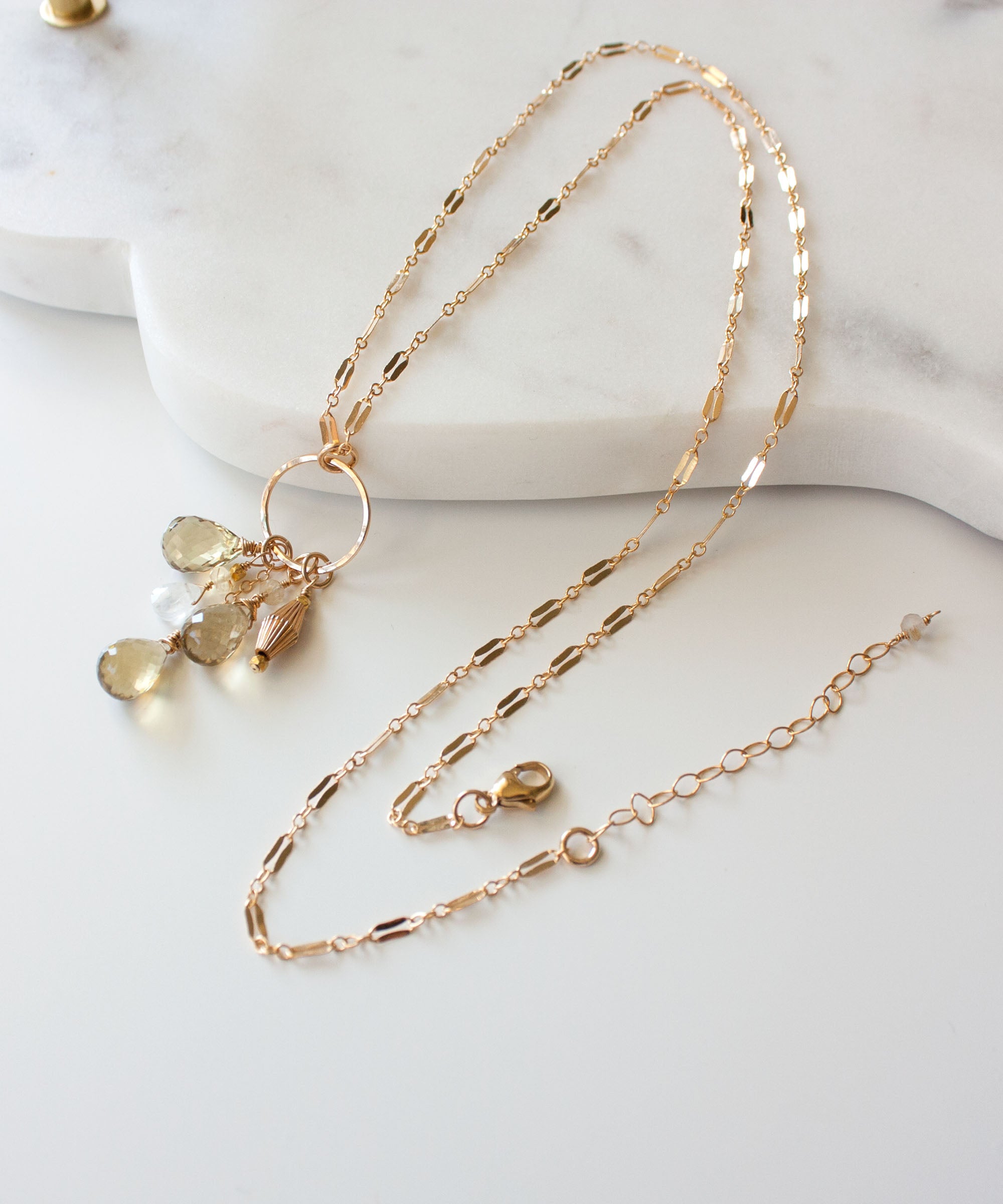 Genevieve Gemstone Cascade Necklace – Pure Indigo Design
