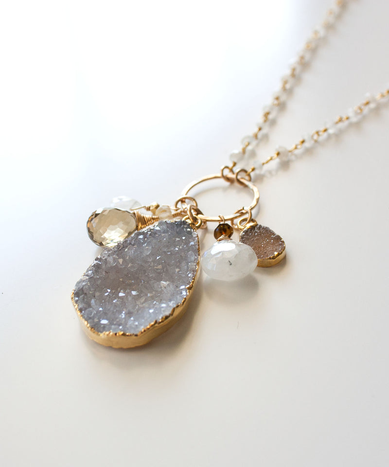 Angel Aura Quartz Necklace - Spiritual Gifts Ireland