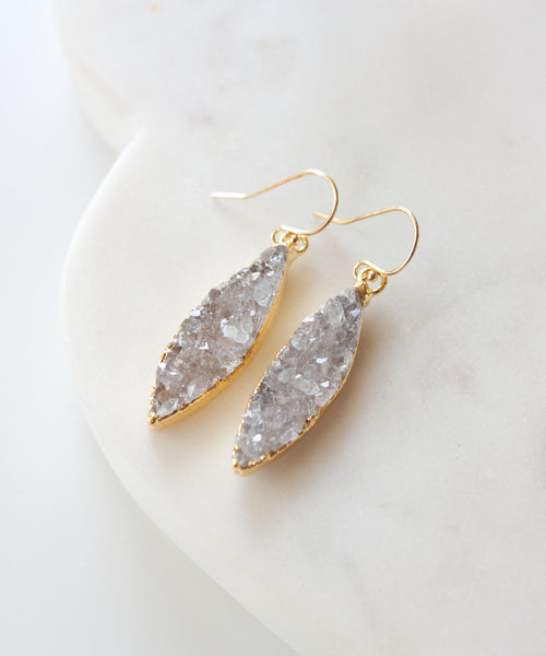 Zara Marquis Druzy Earrings