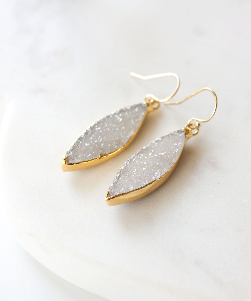 Zara Marquis Druzy Earrings